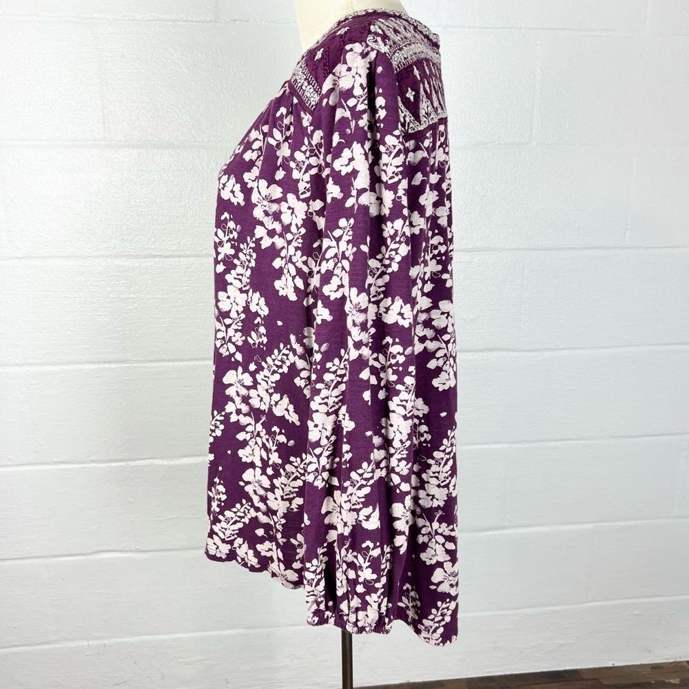 Lucky Brand top size 2X embroidered Boho comfortable plus size shirt - Picture 4 of 9
